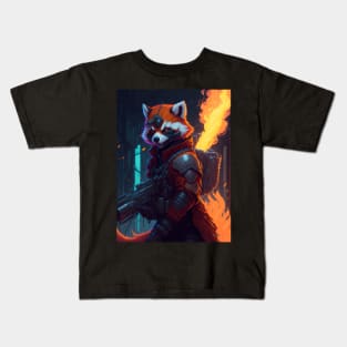 Flame-Forged Paws Kids T-Shirt